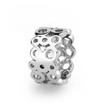 High polished (no plating) Stainless Steel Ring with NoStone in No Stone