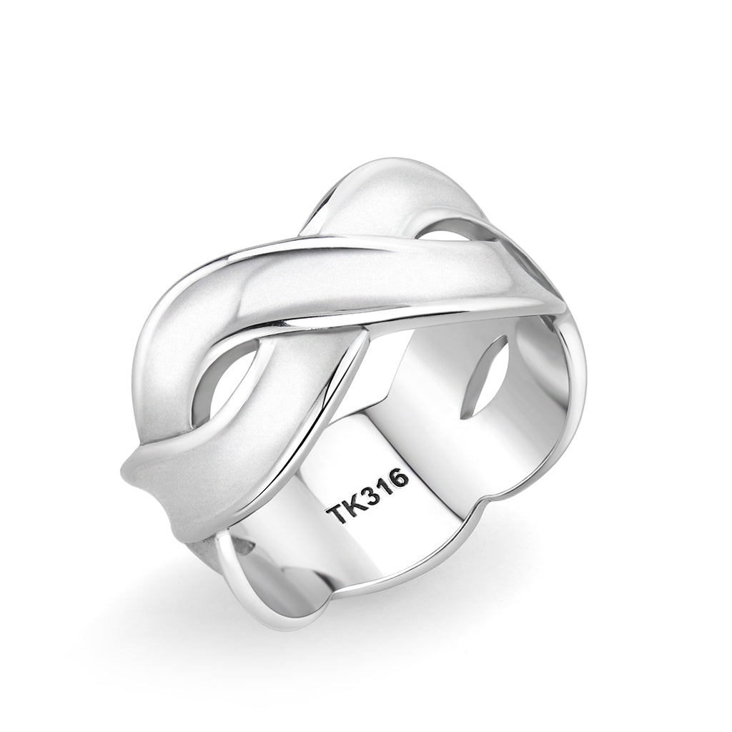 High polished (no plating) Stainless Steel Ring with NoStone in No Stone