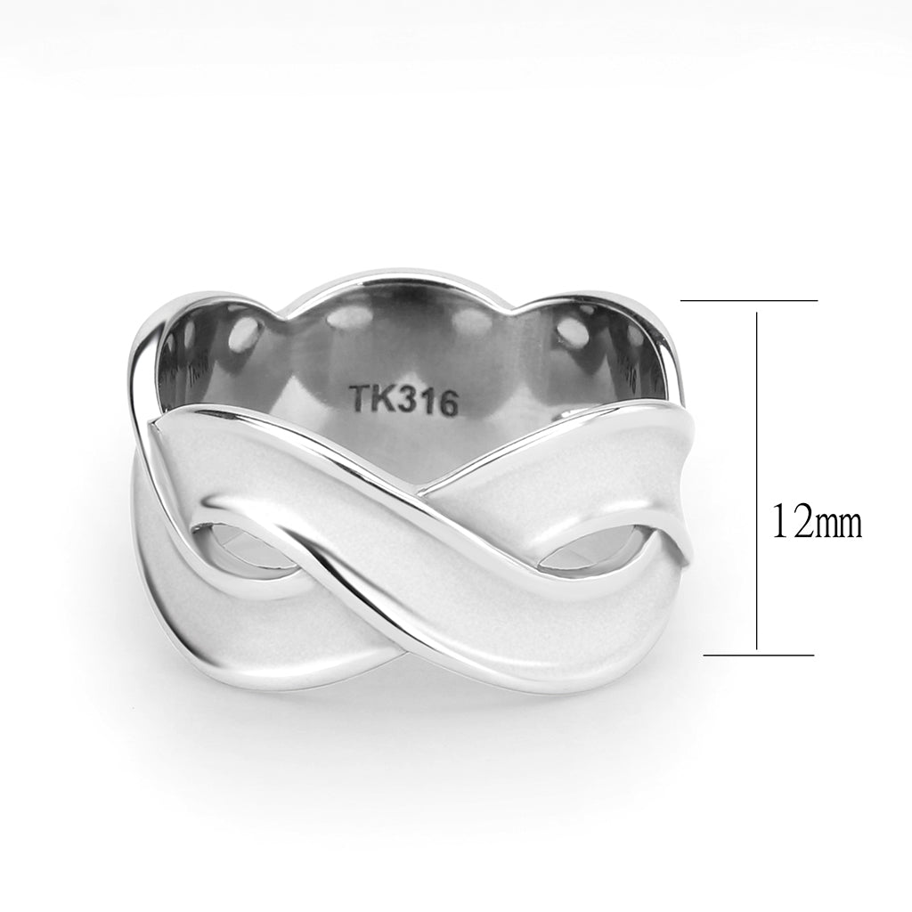 High polished (no plating) Stainless Steel Ring with NoStone in No Stone