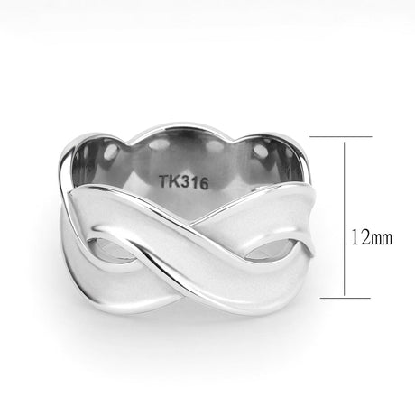 High polished (no plating) Stainless Steel Ring with NoStone in No Stone