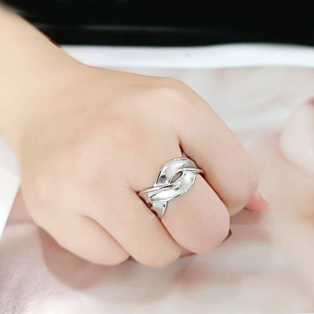 High polished (no plating) Stainless Steel Ring with NoStone in No Stone