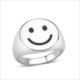 High polished (no plating) Stainless Steel Ring with Epoxy in No Stone
