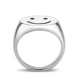High polished (no plating) Stainless Steel Ring with Epoxy in No Stone