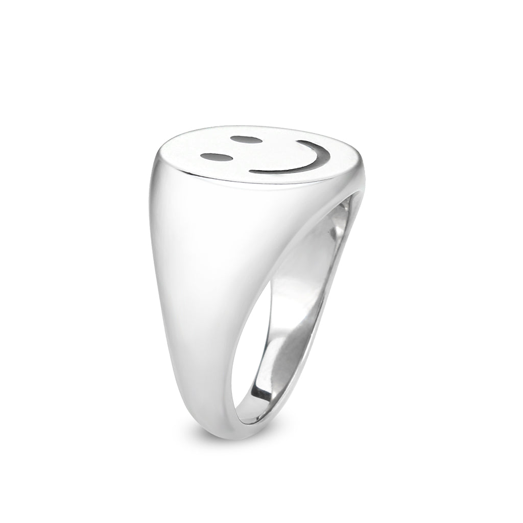 High polished (no plating) Stainless Steel Ring with Epoxy in No Stone