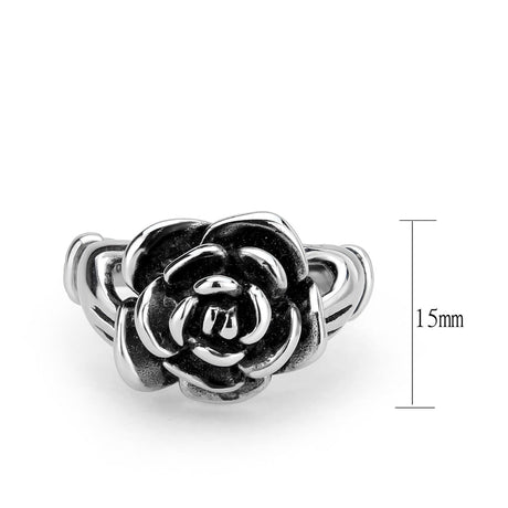 High polished (no plating) Stainless Steel Ring with NoStone in No Stone
