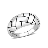 High polished (no plating) Stainless Steel Ring with Epoxy in No Stone