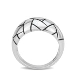 High polished (no plating) Stainless Steel Ring with Epoxy in No Stone