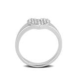 High polished (no plating) Stainless Steel Ring with AAA Grade CZ in Clear