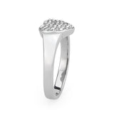 High polished (no plating) Stainless Steel Ring with AAA Grade CZ in Clear