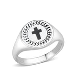 High polished (no plating) Stainless Steel Ring with Epoxy in No Stone