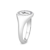 High polished (no plating) Stainless Steel Ring with Epoxy in No Stone