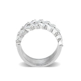 High polished (no plating) Stainless Steel Ring with AAA Grade CZ in Clear