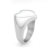 High polished (no plating) Stainless Steel Ring with NoStone in No Stone