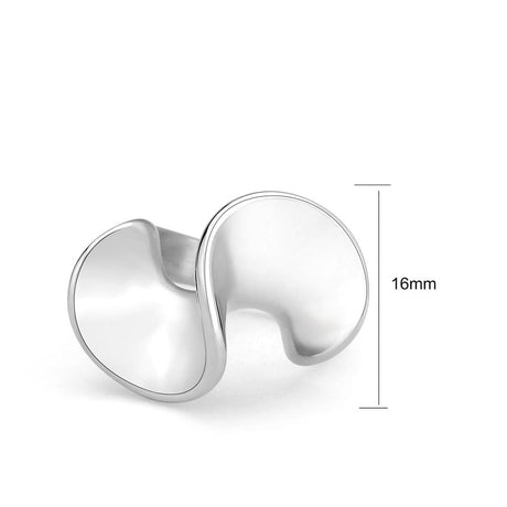 High polished (no plating) Stainless Steel Ring with NoStone in No Stone