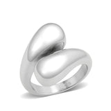 High polished (no plating) Stainless Steel Ring with Epoxy in Jet