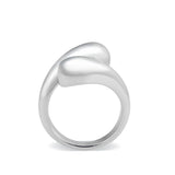 High polished (no plating) Stainless Steel Ring with Epoxy in Jet