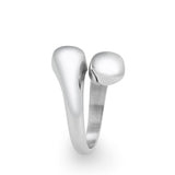 High polished (no plating) Stainless Steel Ring with Epoxy in Jet