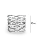 High polished (no plating) Stainless Steel Ring with NoStone in No Stone