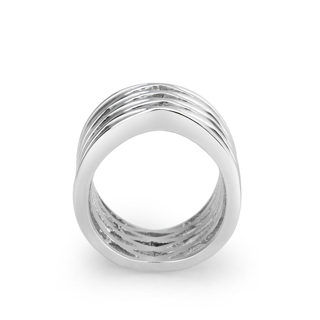 High polished (no plating) Stainless Steel Ring with NoStone in No Stone