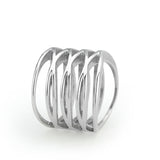 High polished (no plating) Stainless Steel Ring with NoStone in No Stone