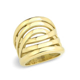 IP Gold(Ion Plating) Stainless Steel Ring with NoStone in No Stone