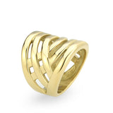 IP Gold(Ion Plating) Stainless Steel Ring with NoStone in No Stone