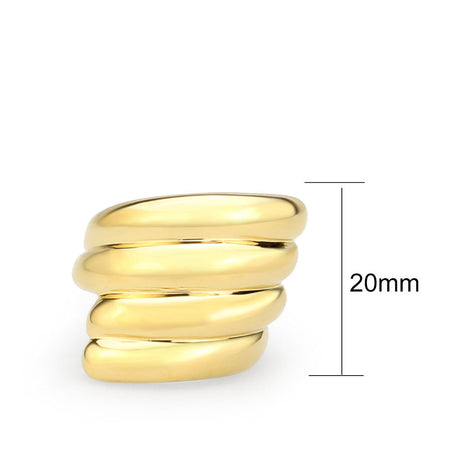 IP Gold(Ion Plating) Stainless Steel Ring with NoStone in No Stone