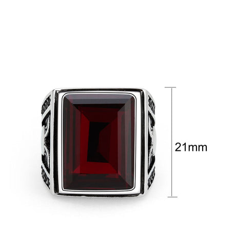 High polished (no plating) Stainless Steel Ring with AAA Grade CZ in Siam