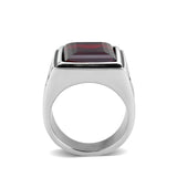 High polished (no plating) Stainless Steel Ring with AAA Grade CZ in Siam