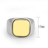 Two Tone IP Gold (Ion Plating) Stainless Steel Ring with NoStone in No Stone