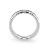 High polished (no plating) Stainless Steel Ring with AAA Grade CZ in Clear