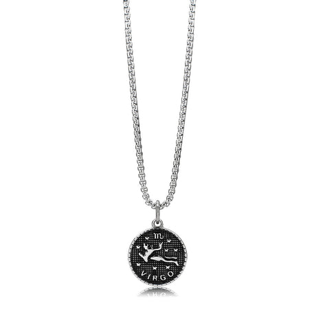 High polished (no plating) Stainless Steel Chain Pendant with NoStone in No Stone