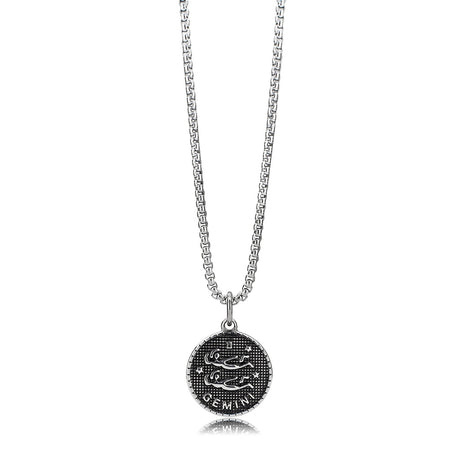 High polished (no plating) Stainless Steel Chain Pendant with NoStone in No Stone