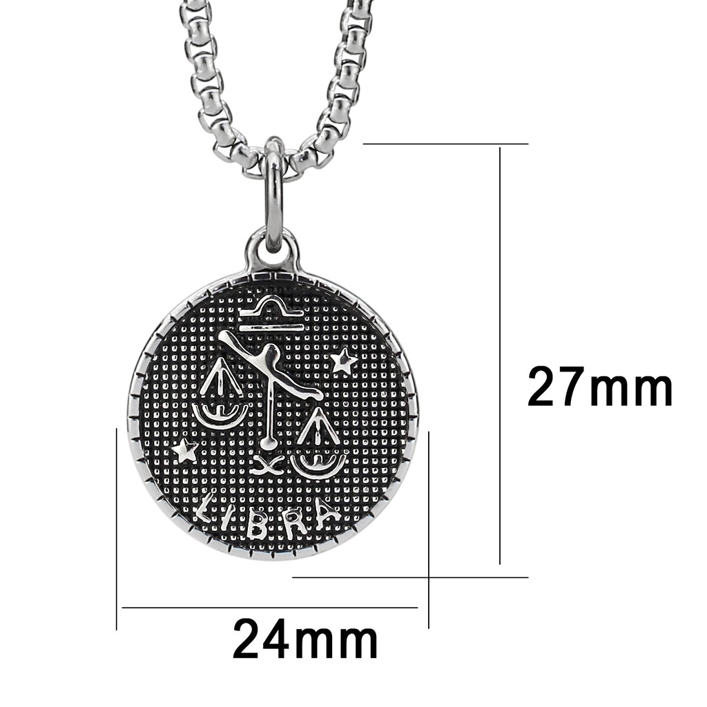High polished (no plating) Stainless Steel Chain Pendant with NoStone in No Stone
