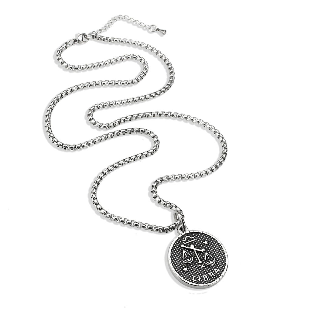 High polished (no plating) Stainless Steel Chain Pendant with NoStone in No Stone