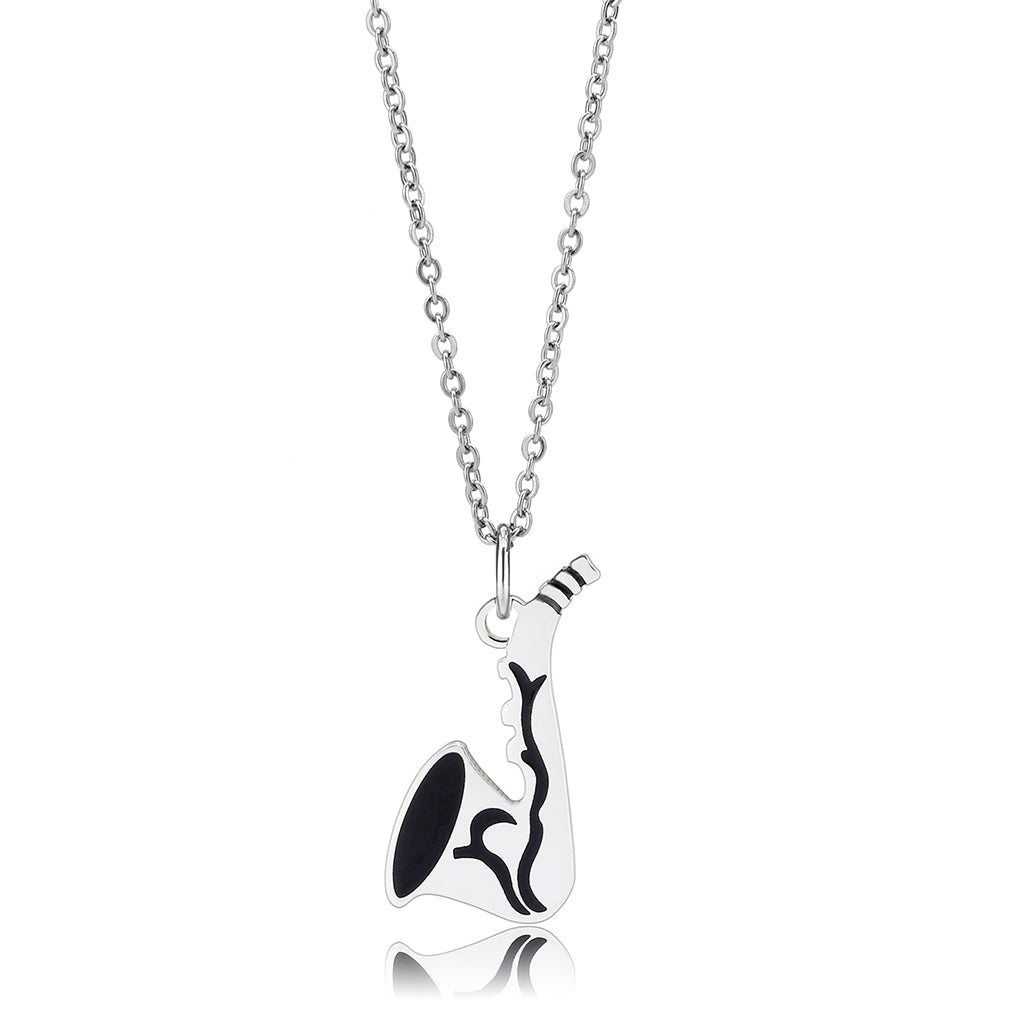 High polished (no plating) Stainless Steel Chain Pendant with NoStone in No Stone