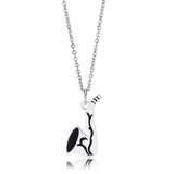 High polished (no plating) Stainless Steel Chain Pendant with NoStone in No Stone