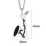 High polished (no plating) Stainless Steel Chain Pendant with NoStone in No Stone