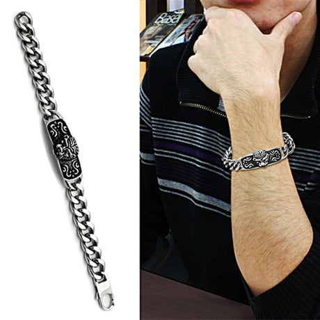 High polished (no plating) Stainless Steel Bracelet with No Stone