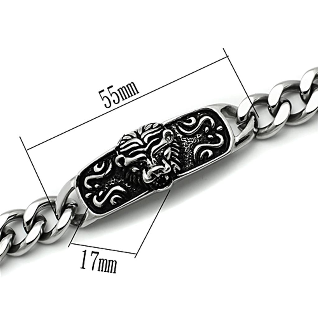 High polished (no plating) Stainless Steel Bracelet with No Stone