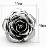 High polished (no plating) Stainless Steel Ring with Epoxy  in Jet