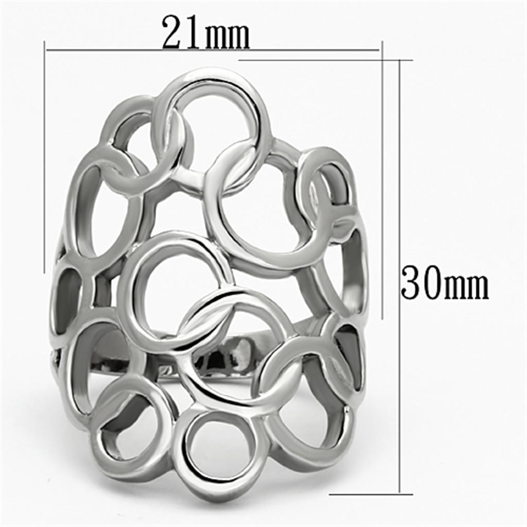 High polished (no plating) Stainless Steel Ring with No Stone