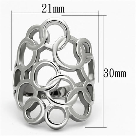 High polished (no plating) Stainless Steel Ring with No Stone