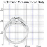 Rhodium 925 Sterling Silver Ring with AAA Grade CZ  in Clear