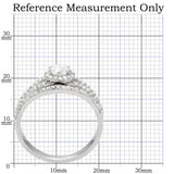 Rhodium 925 Sterling Silver Ring with AAA Grade CZ  in Clear