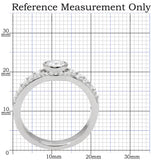Rhodium 925 Sterling Silver Ring with AAA Grade CZ  in Clear