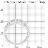 Rhodium 925 Sterling Silver Ring with AAA Grade CZ  in Clear