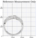 Rhodium 925 Sterling Silver Ring with AAA Grade CZ  in Clear