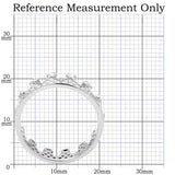 Rhodium 925 Sterling Silver Ring with AAA Grade CZ  in Clear