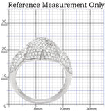 Rhodium 925 Sterling Silver Ring with AAA Grade CZ  in Clear